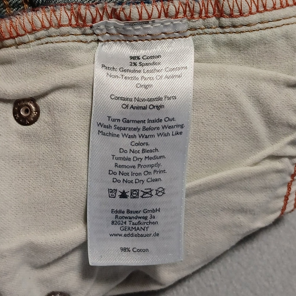 Eddie Bauer Mens Slim Fit‎ Jeans 32x34 Blue Denim Stretch 11107973 SS21 - Picture 7 of 10